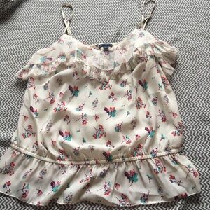 AE Floral pattern peasant tank top